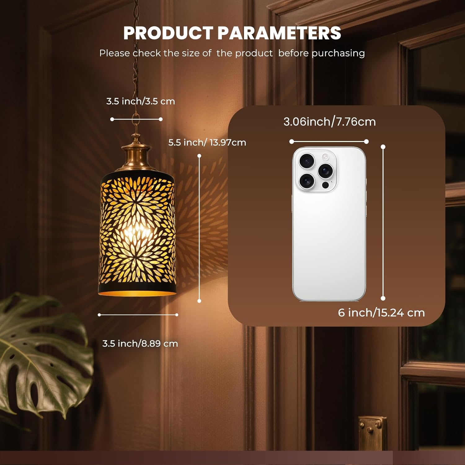 Gothic Oval Lampshade | Etched Forest Design