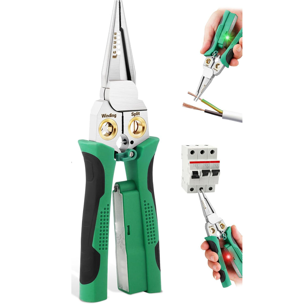 Voltmaster 8-in-1 Multi-Tool, Voltclaw Electrical Tools for Electrician, Wire Stripper with Voltage Tester, Cutting & Crimping Pliers for Home Repair