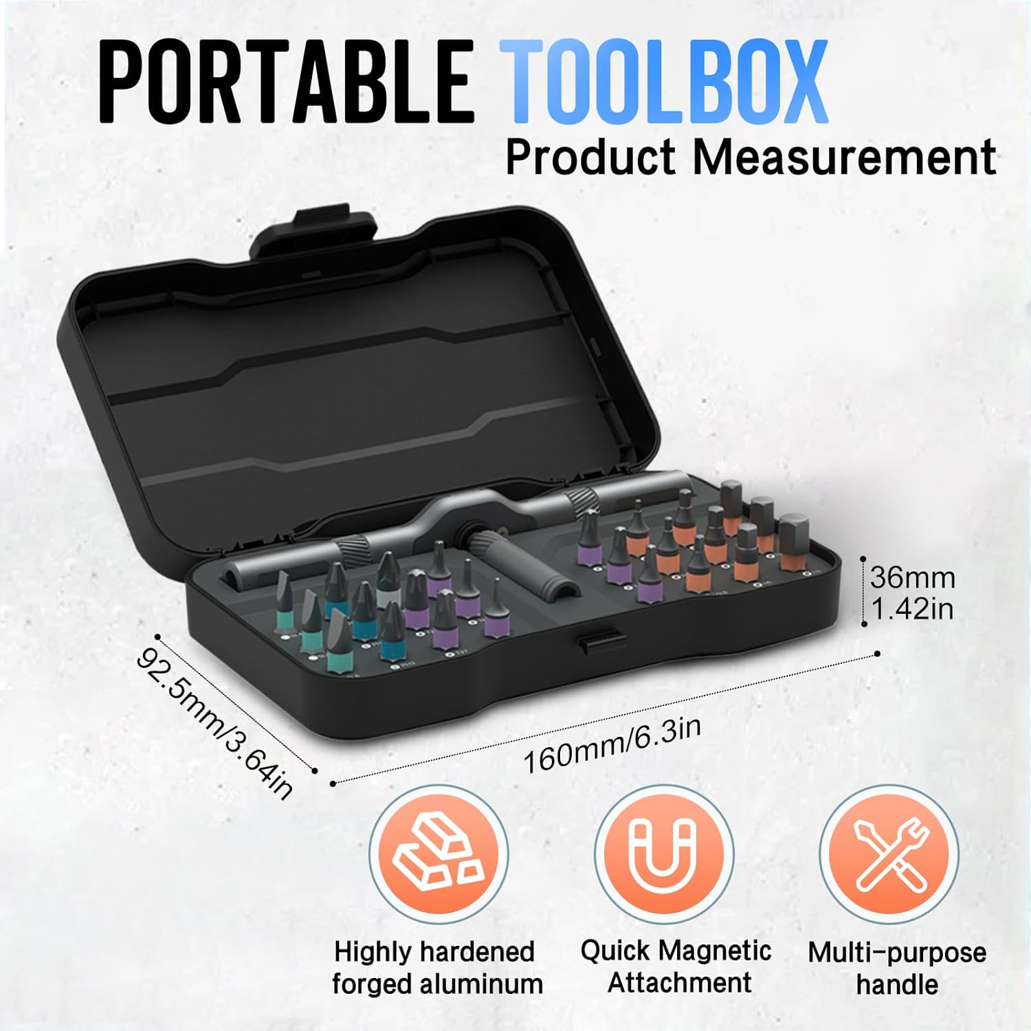 24 in 1 Screwdriver Set, Seese 24 in 1 Multitool, Magnetic DIY Screwdriver Toolbox, Multi Bit Ratchet Screwdriver for Home Repair & Car Leather Repair Kit