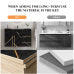Black Marble Bathroom Vanity with Sink, Modern Freestanding Cabinet, Black Marble Top with White Basin, Doors and 2 Drawers, Gold Handles