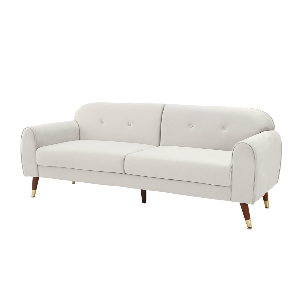 Velvet upholstery pink stationary sofa