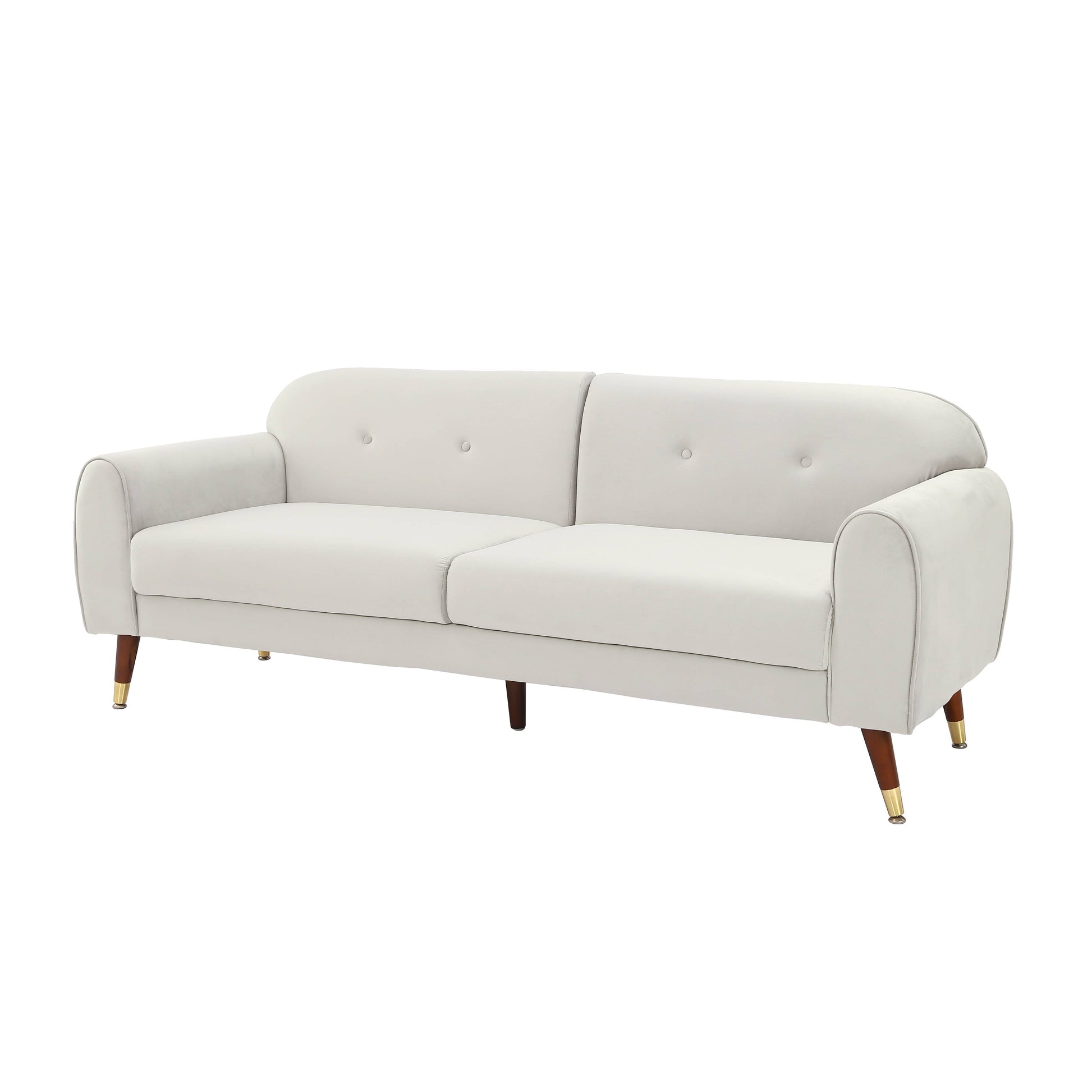 Velvet upholstery pink stationary sofa