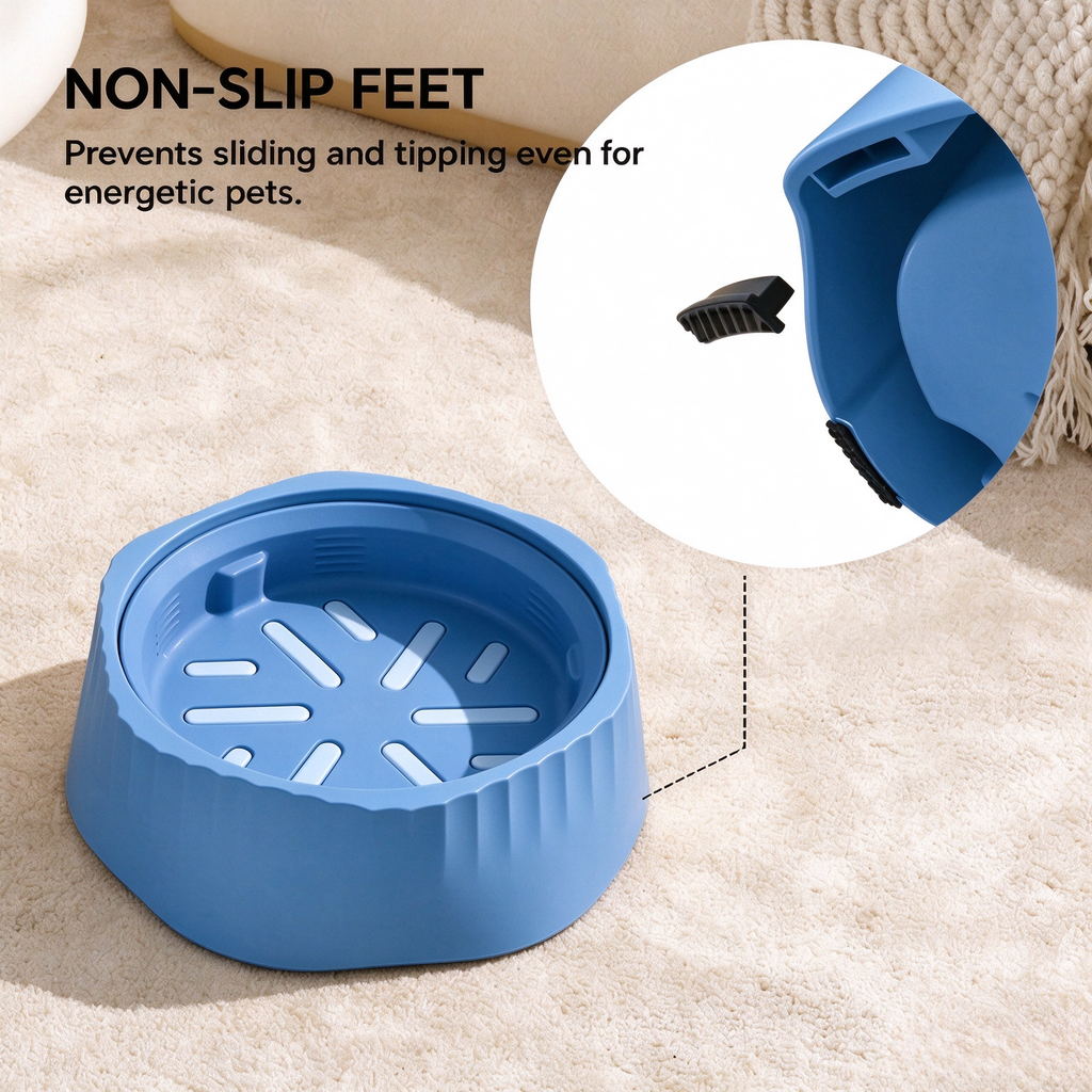 2-in-1 Pet Slow Feeder Bowl, Anti-Choke Maze Food Bowl with Non-Slip Base, Washable Pet Feeding Dish for Cats Small Dogs