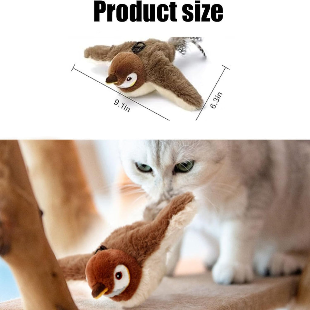 AEELLEEA Bird Shaped Cat Toy, Interactive Catnip Toys, Cute Animal Shape Plush Kitten Exercise Pet Toys For Cats
