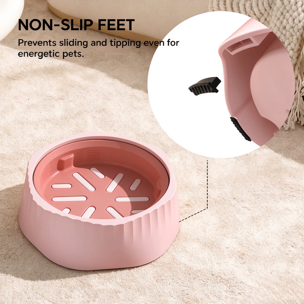 2-in-1 Pet Slow Feeder Bowl, Anti-Choke Maze Food Bowl with Non-Slip Base, Washable Pet Feeding Dish for Cats Small Dogs