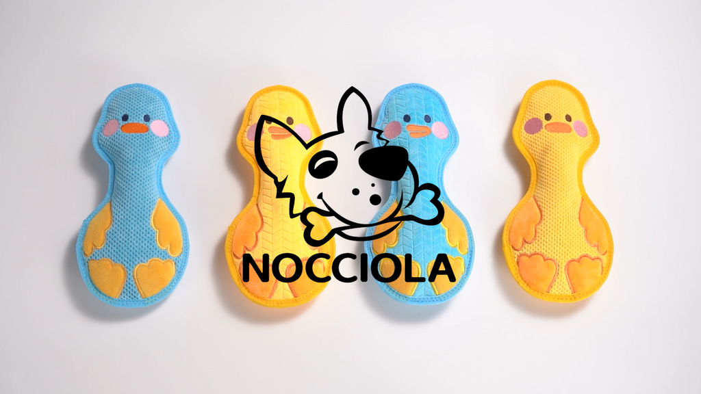 Nocciola Duck Squeaky Dog Toy, New 2025 Indestructible Dog Toy for Aggressive Chewers, Stuffed Toy with Two Tough Layers, Minky Plush for Comfort and Chewing, Yellow