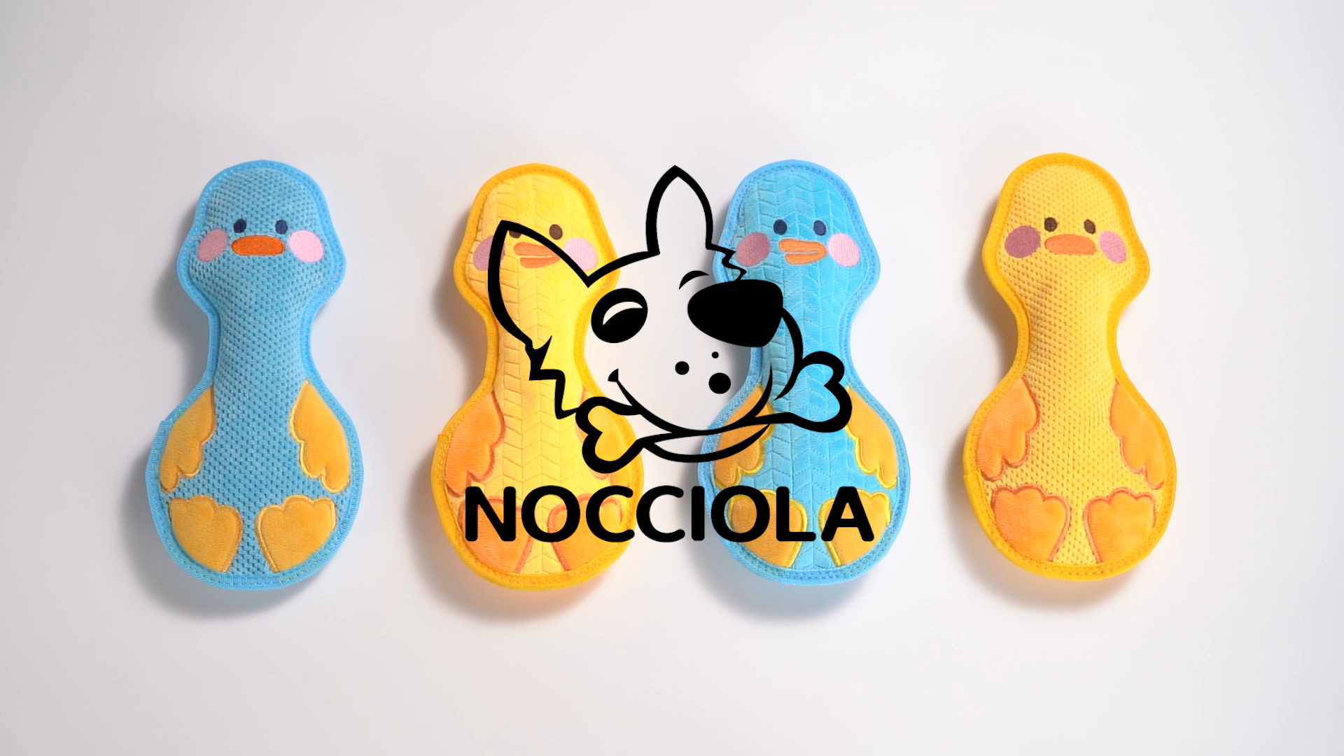 Nocciola Duck Squeaky Dog Toy, New 2025 Indestructible Dog Toy for Aggressive Chewers, Stuffed Toy with Two Tough Layers, Minky Plush for Comfort and Chewing, Yellow