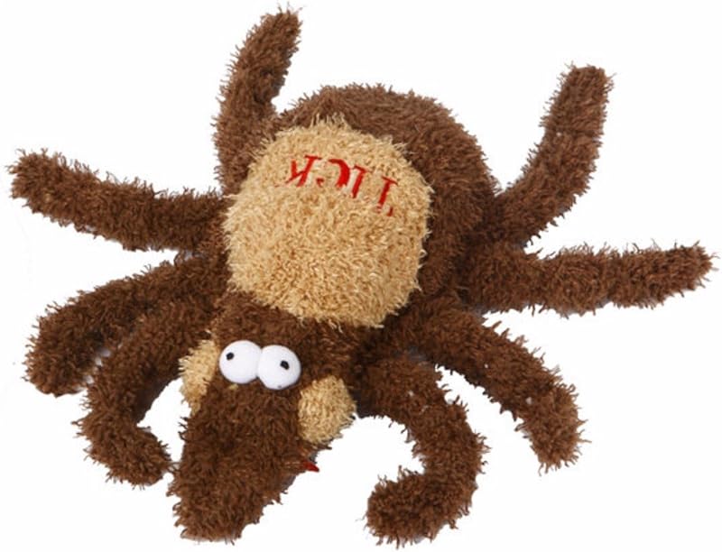 ZippyPaws Dog Toy Small | Soft Plush Tick Dog Toy | Tick Squeaky Dog Toy Plush