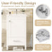 20 Inch Bathroom Vanity with Sink, Modern White Freestanding Bathroom Cabinet, Soft Close Drawer and Door, Space Saving Storage