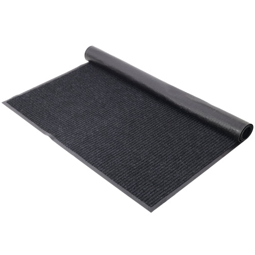 Doormat Rug 47.2x60 Inch, Black Stripe Entryway Mat with Black Edge, Durable Indoor Outdoor Floor Mat for Home