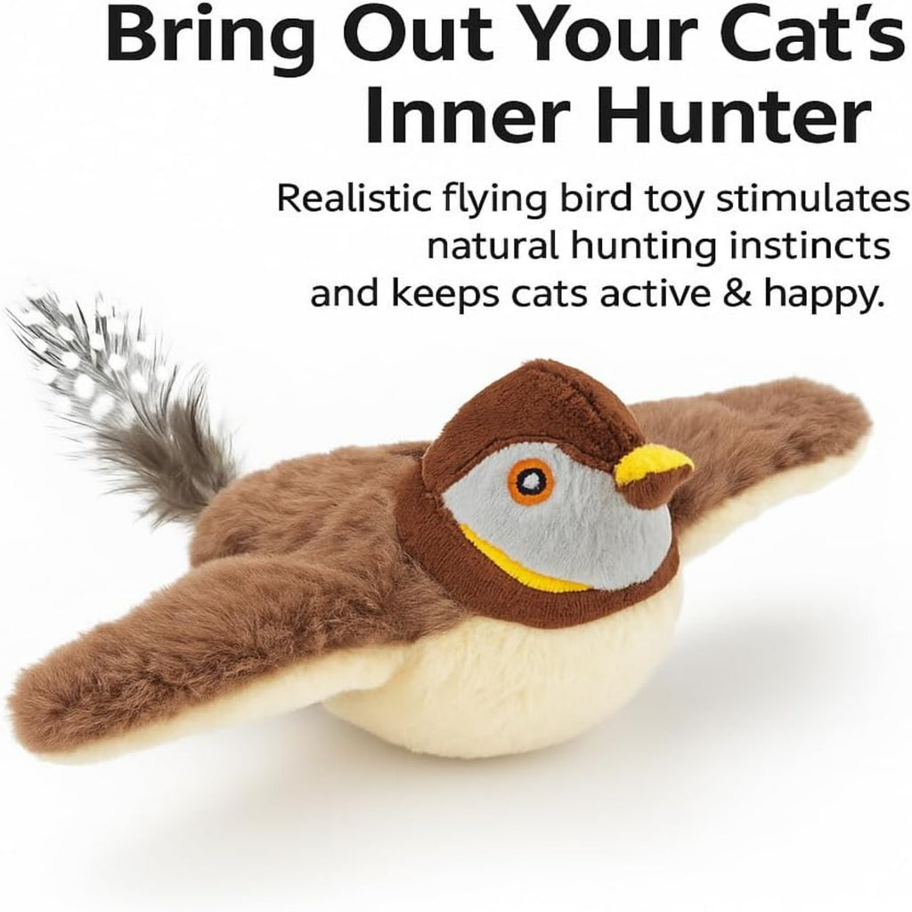 AEELLEEA Bird Shaped Cat Toy, Interactive Catnip Toys, Cute Animal Shape Plush Kitten Exercise Pet Toys For Cats