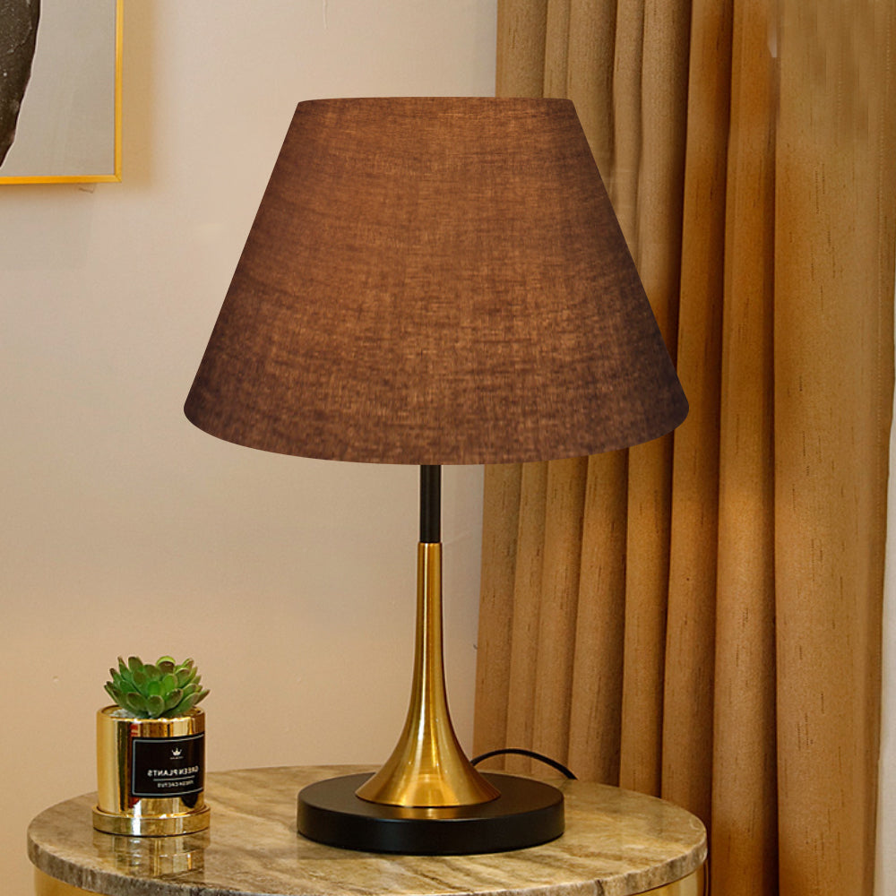 Modern Black Fabric Lamp Shade, 7x13x7.8 Inches, Spider Fitter Replacement for Table Lamps, Home Deco