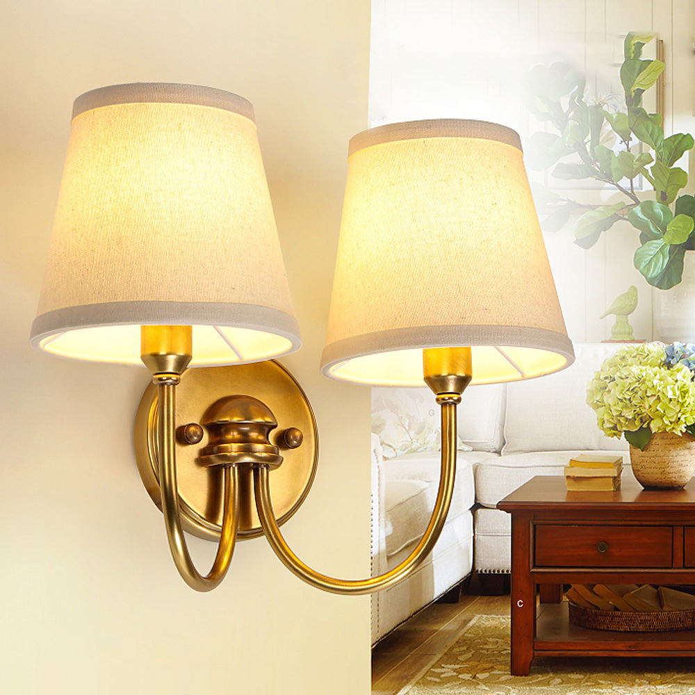 White Clip-On Linen Lamp Shades 4"×7"×6", Fabric Replacement Shades for Wall Sconces & Chandeliers