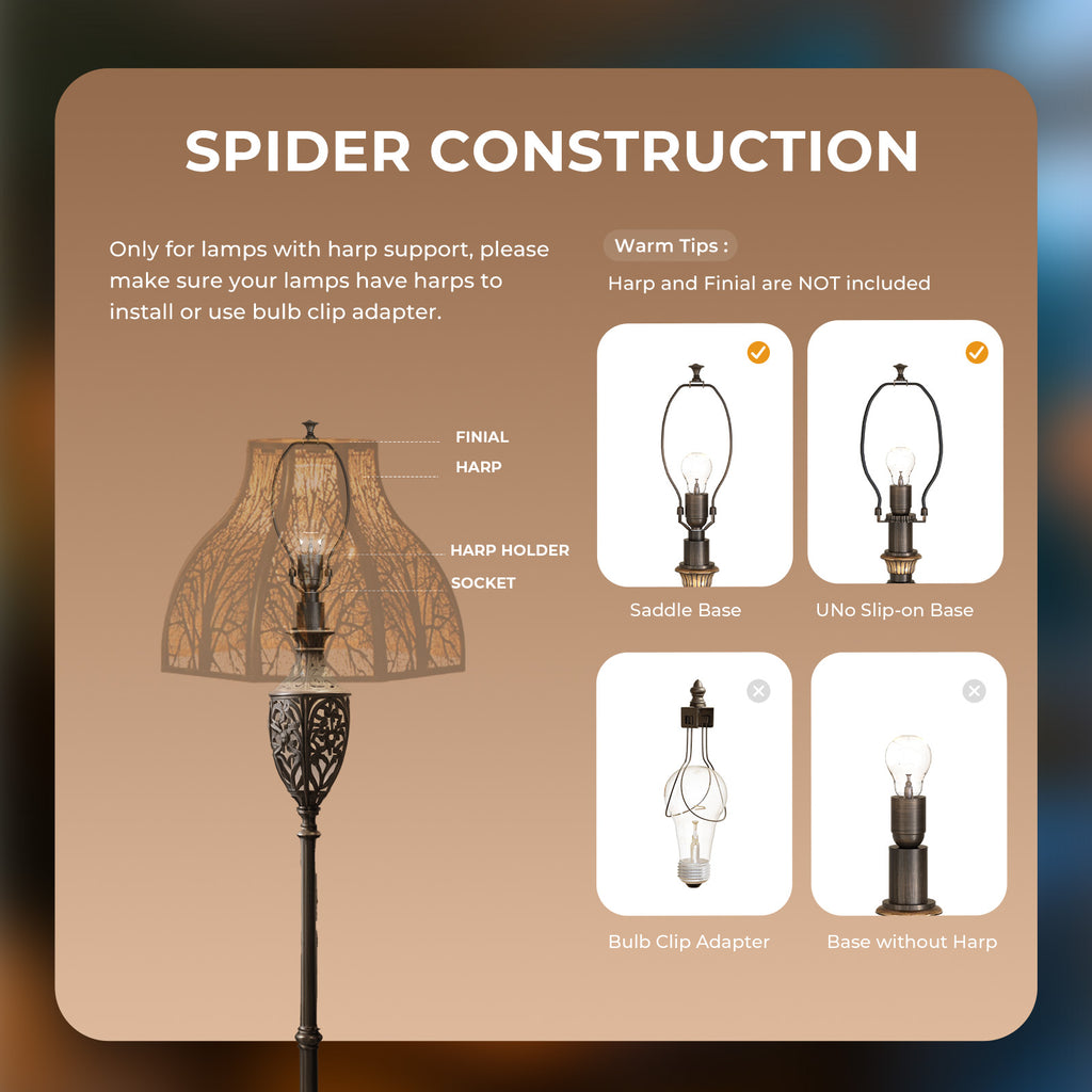 8-Petal Metal Lotus Lampshade – Design for Floor & Table Lamps