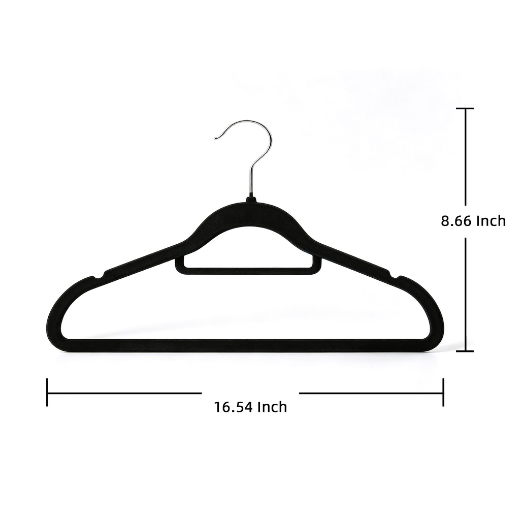Only Hangers "Petite Size Black Velvet Suit Hangers - 20 Pack