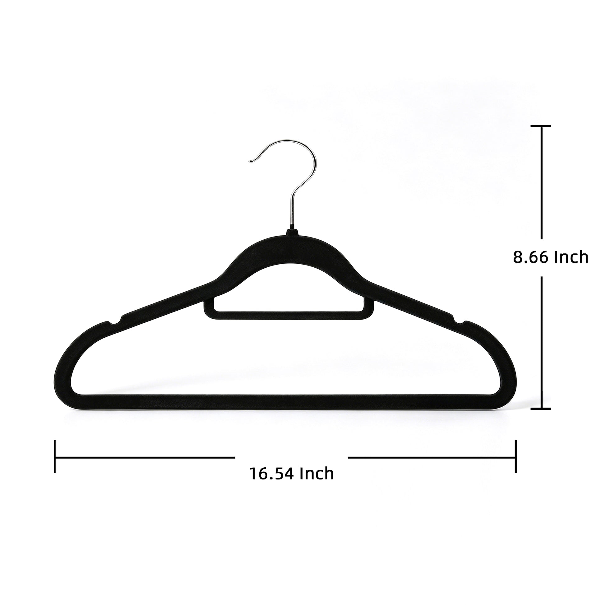 Only Hangers "Petite Size Black Velvet Suit Hangers - 20 Pack
