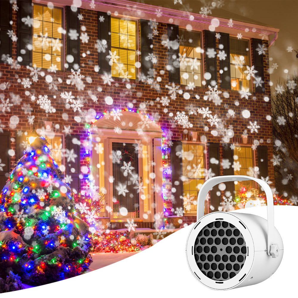 Mini Adjustable LED Christmas Projector Light with Snowman and Snowflake Patterns for Indoor Parties, Birthday Celebrations, Garden and Entryway Decor