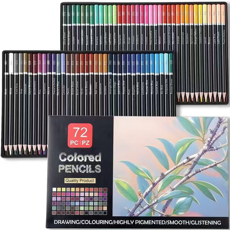 72 Count Colored Pencils Set for Adult Coloring Books, Soft Core Color Pencils for Drawing, Blending, Shading, Art Supplies Gift for Adults, Kids & Beginners