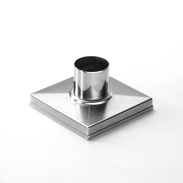 6 Inch Square Grid Shower Floor Drain, Rust‑Resistant Easy‑Removal Drain Cover for Bathroom Kitchen Balcony