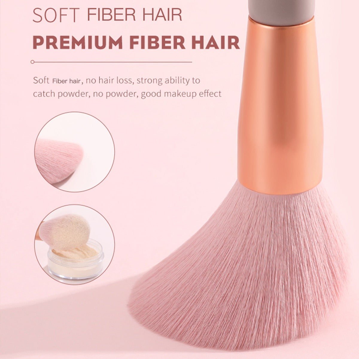 13 Piece Makeup Brush Set, Soft Synthetic Bristles, Professional Face & Eye Makeup Brushes with Velvet Storage Pouch