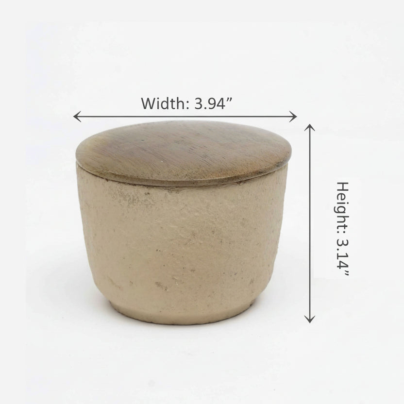 Jar Candle Ecomix Wax Fill With Wooden Lid Mimosa, 7oz