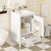 20 Inch Bathroom Vanity with Sink, Modern White Freestanding Bathroom Cabinet, Soft Close Drawer and Door, Space Saving Storage