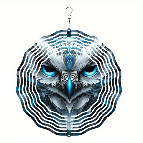 10 Inch Rotating Hanging Wind Chime, Eagle‑Pattern Outdoor Decor for Balcony & Courtyard, Ideal Summer Holiday Gift