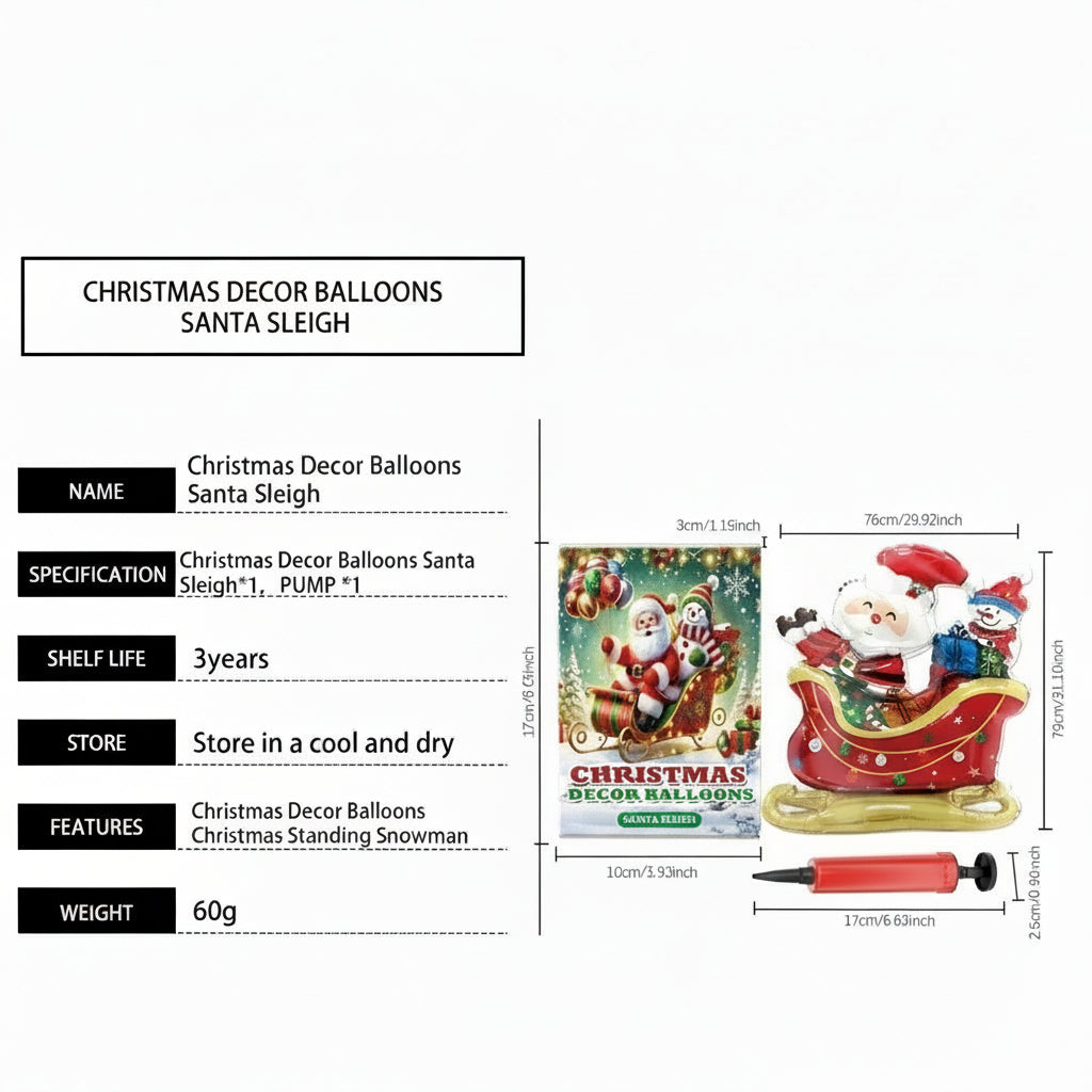 Dowmoo Christmas Balloons Balloon Standing Santa Claus Reindeer Christmas Tree Event Atmosphere Decoration
