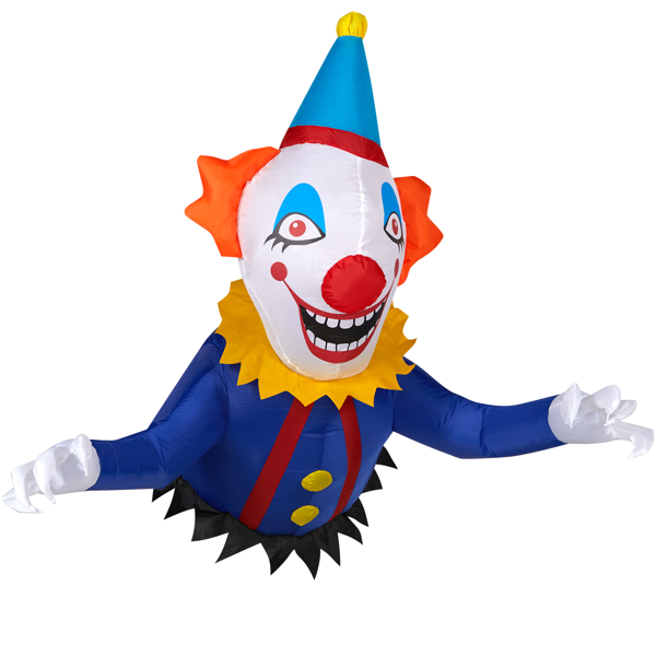 Aeellaae 3.3 FT Halloween Inflatable Clown Broke Out from Window Outdoor Decorations, Scary Blow up Decor with Built-in LED Lights