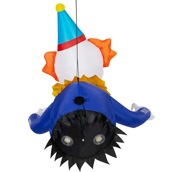 Aeellaae 3.3 FT Halloween Inflatable Clown Broke Out from Window Outdoor Decorations, Scary Blow up Decor with Built-in LED Lights
