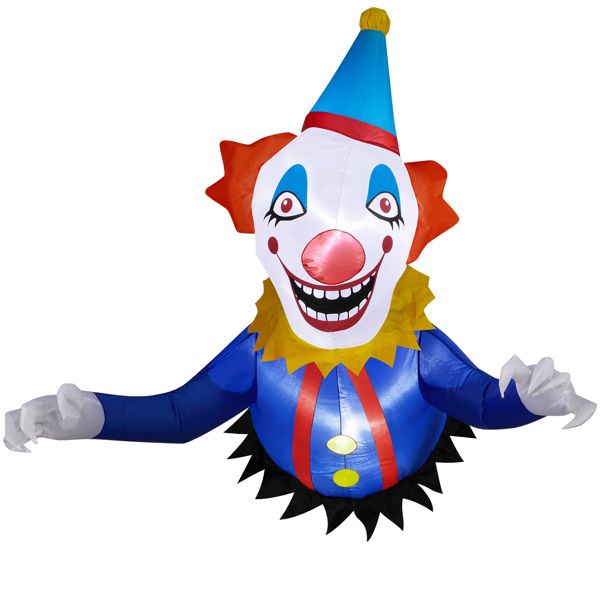 Aeellaae 3.3 FT Halloween Inflatable Clown Broke Out from Window Outdoor Decorations, Scary Blow up Decor with Built-in LED Lights