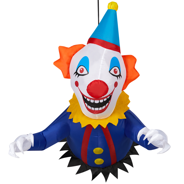 Aeellaae 3.3 FT Halloween Inflatable Clown Broke Out from Window Outdoor Decorations, Scary Blow up Decor with Built-in LED Lights