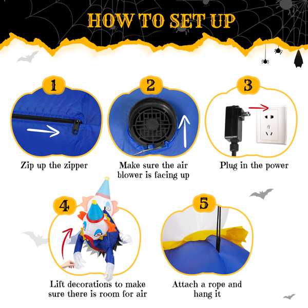 Aeellaae 3.3 FT Halloween Inflatable Clown Broke Out from Window Outdoor Decorations, Scary Blow up Decor with Built-in LED Lights