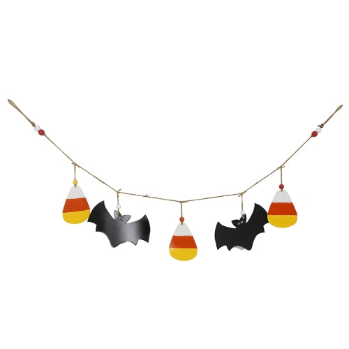 Set of 2, 47.5x7" Halloween Garland for Holiday Wall Decor