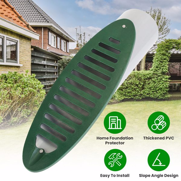 Downspout Extension, 4 Inch Gutter Downspout Extender, PVC Drainage Catch Basin for Foundation Protection
