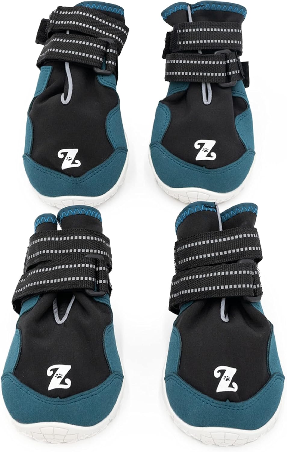 ZippyPaws Adventure Boots - Dog Shoes for Paw Protection from Hot and Cold, Dog Booties for Winter & Summer, Dog Shoes for Large & Small Dogs - Teal, M - Size 5