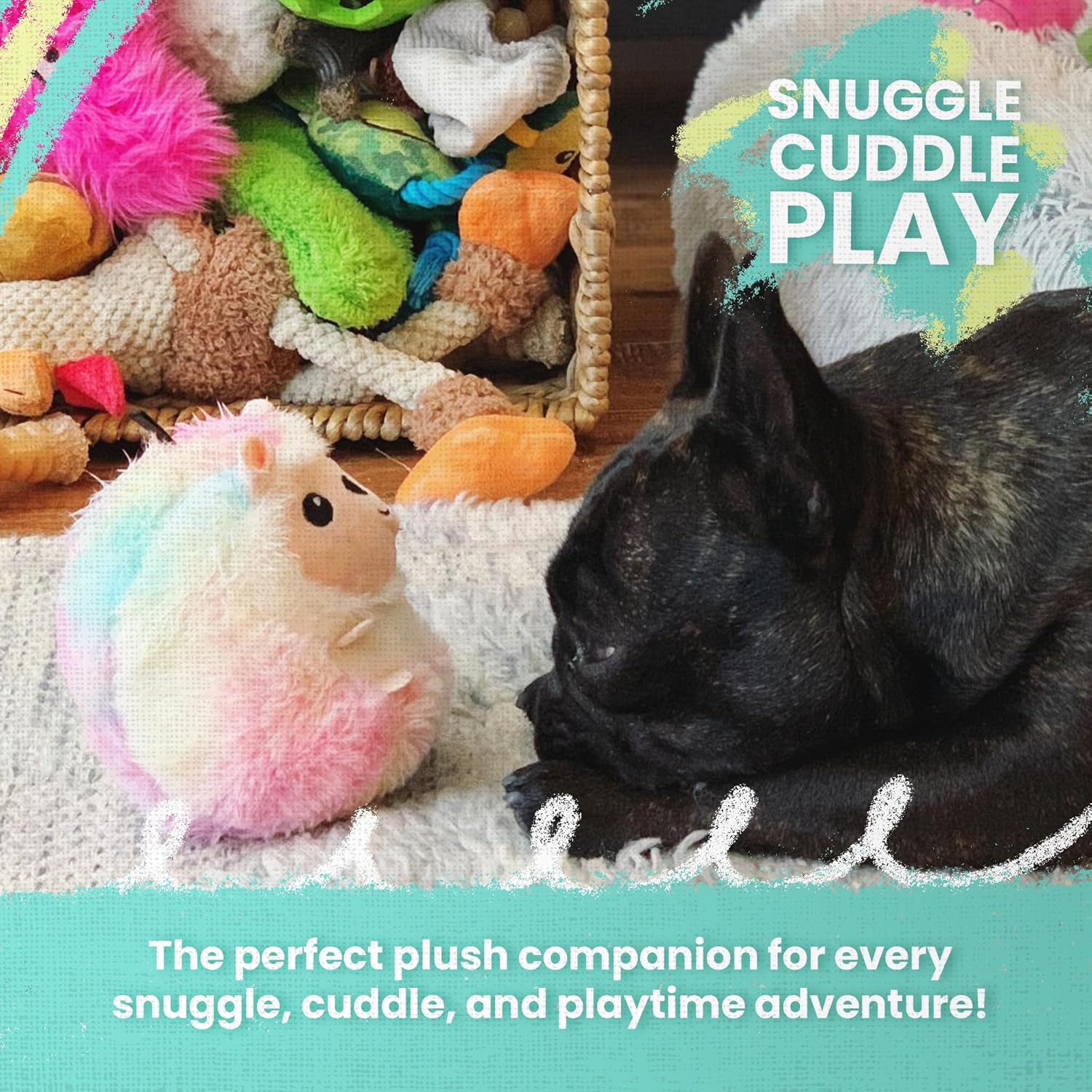 Snugarooz Plush & Crinkle Carnival Bundle for Medium Breeds – Magic the Mushroom, Dumpster Fire, Young Yeti & Pupley – Soft, Squeaky & Sensory Toy Play Pack