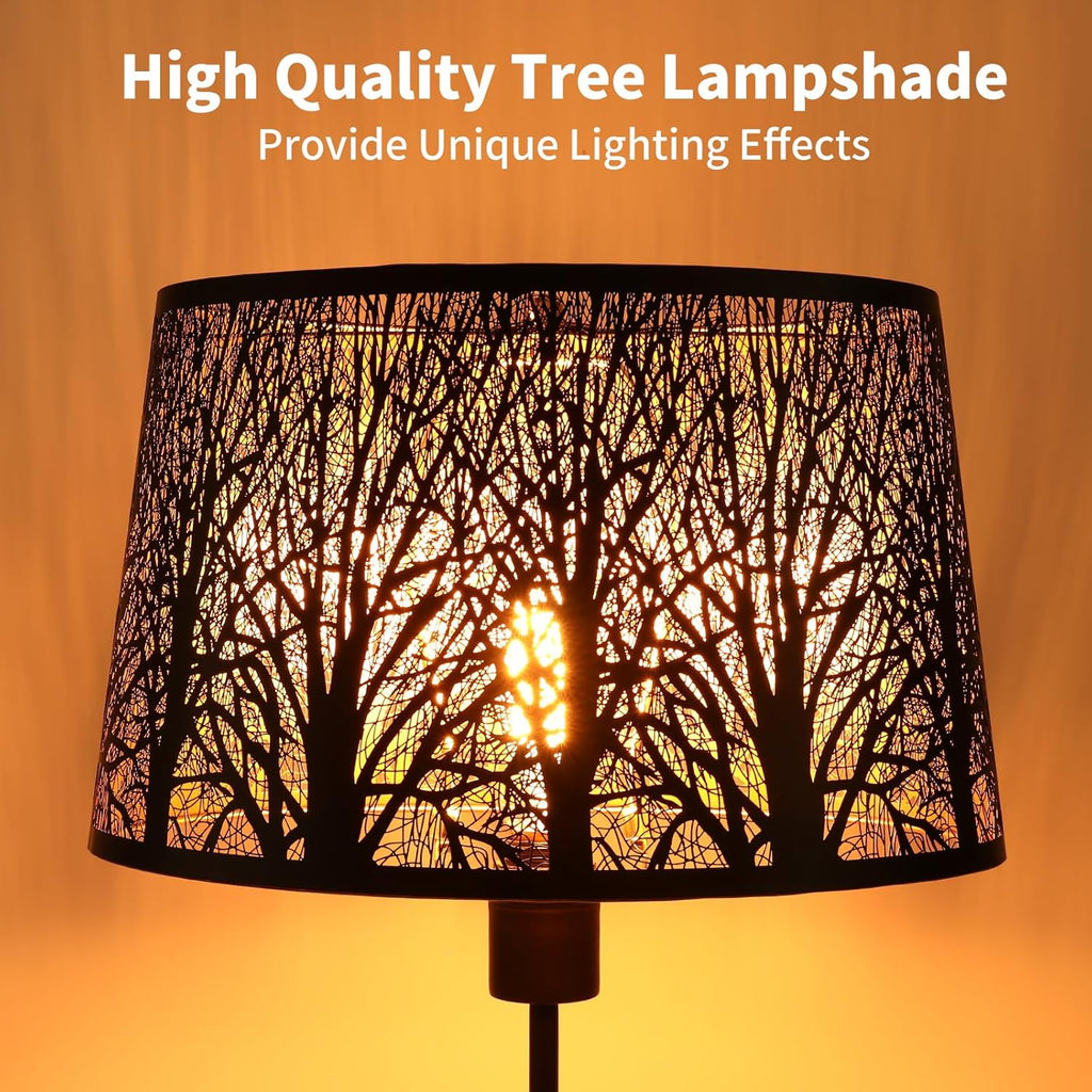 Gothic Oval Lampshade | Etched Forest Design