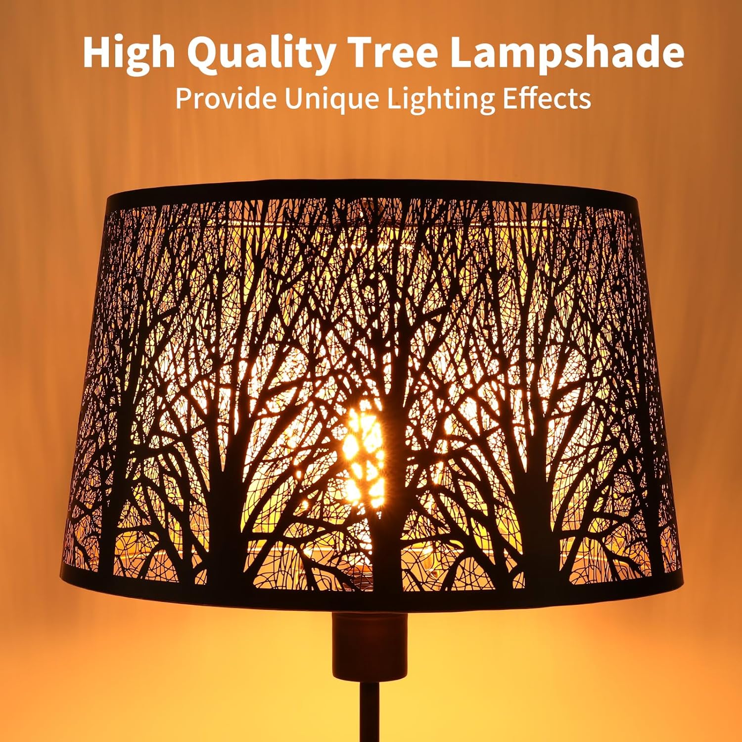 Gothic Oval Lampshade | Etched Forest Design