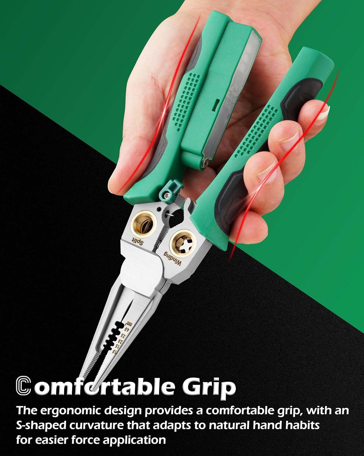 Voltmaster 8-in-1 Multi-Tool, Voltclaw Electrical Tools for Electrician, Wire Stripper with Voltage Tester, Cutting & Crimping Pliers for Home Repair