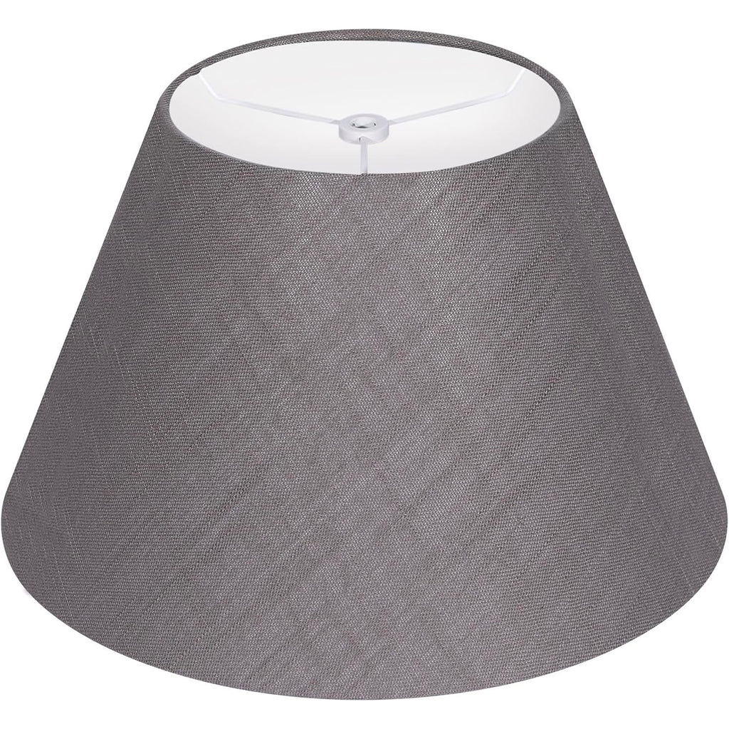 ALUCSET 7×13×7.8 Inch Handmade Linen Barrel Lampshade, Decorative Lamp Cover for Table Lamp & Christmas Home Decor