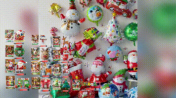 Dowmoo Christmas Balloons Balloon Standing Santa Claus Reindeer Christmas Tree Event Atmosphere Decoration