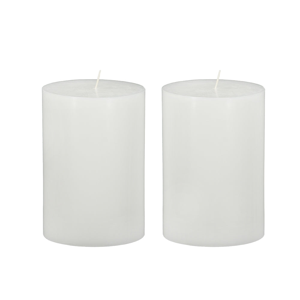 2pk 4"x6" Unscented Soy Wax Candles – Natural, Clean Burn Pillars