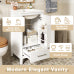 18 Inch Modern Bathroom Vanity with Ceramic Sink, Small Freestanding Bath Cabinet with Soft Close Drawer and Door Storage