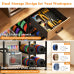 3D Printer Stand Workstation with Filament Storage, Printer Shelf Desk with Pegboard Hooks Drawer and Power Station for Garage Studio