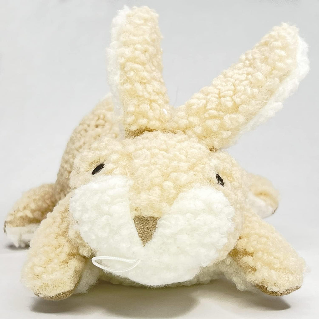 Glory To Dog Large Sherpa Plush Bunny Squeaky Interactive Fetch Dog Toy Stuffed with Fluff and Crinkly Floppy Ears for Medium to Large Breeds
