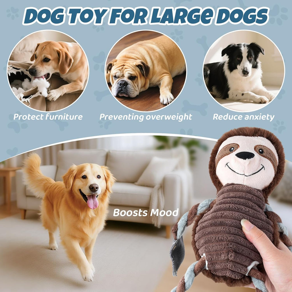 ZippyPaws Dog Toy Plush Dog Chew Toy with 5 Squeakers, Interactive and Durable Pet Toy for Chewing and Playing