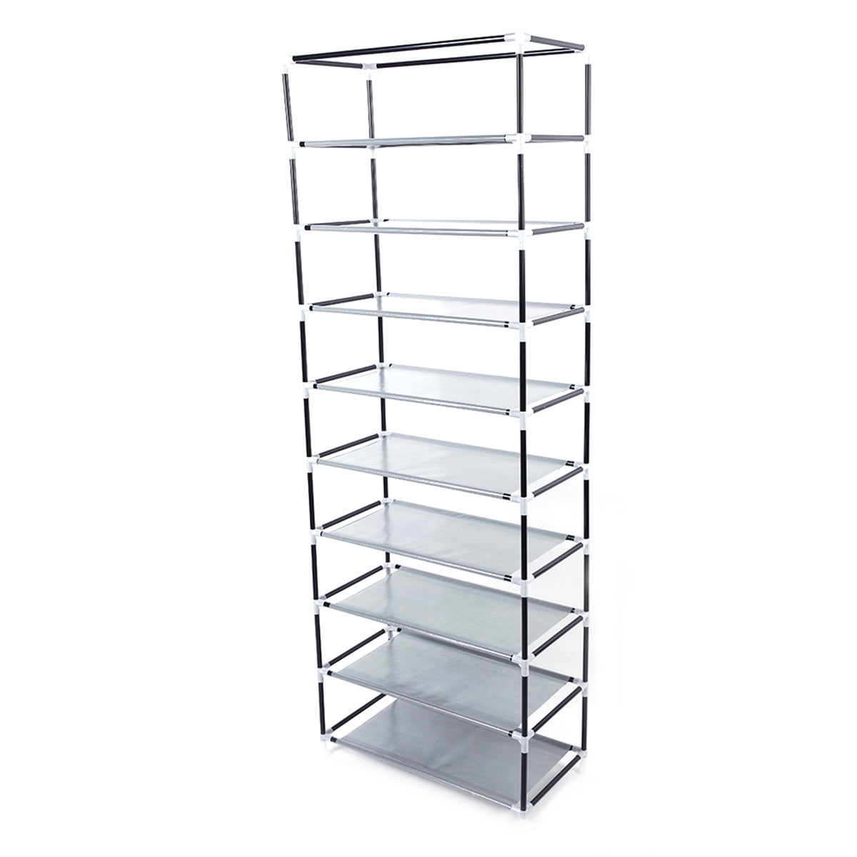 AEELLEEA-9 Lattices Shoe Rack, Non Woven Fabric Shoe Storage Organizer, Freestanding Space Saving Shoe Shelf