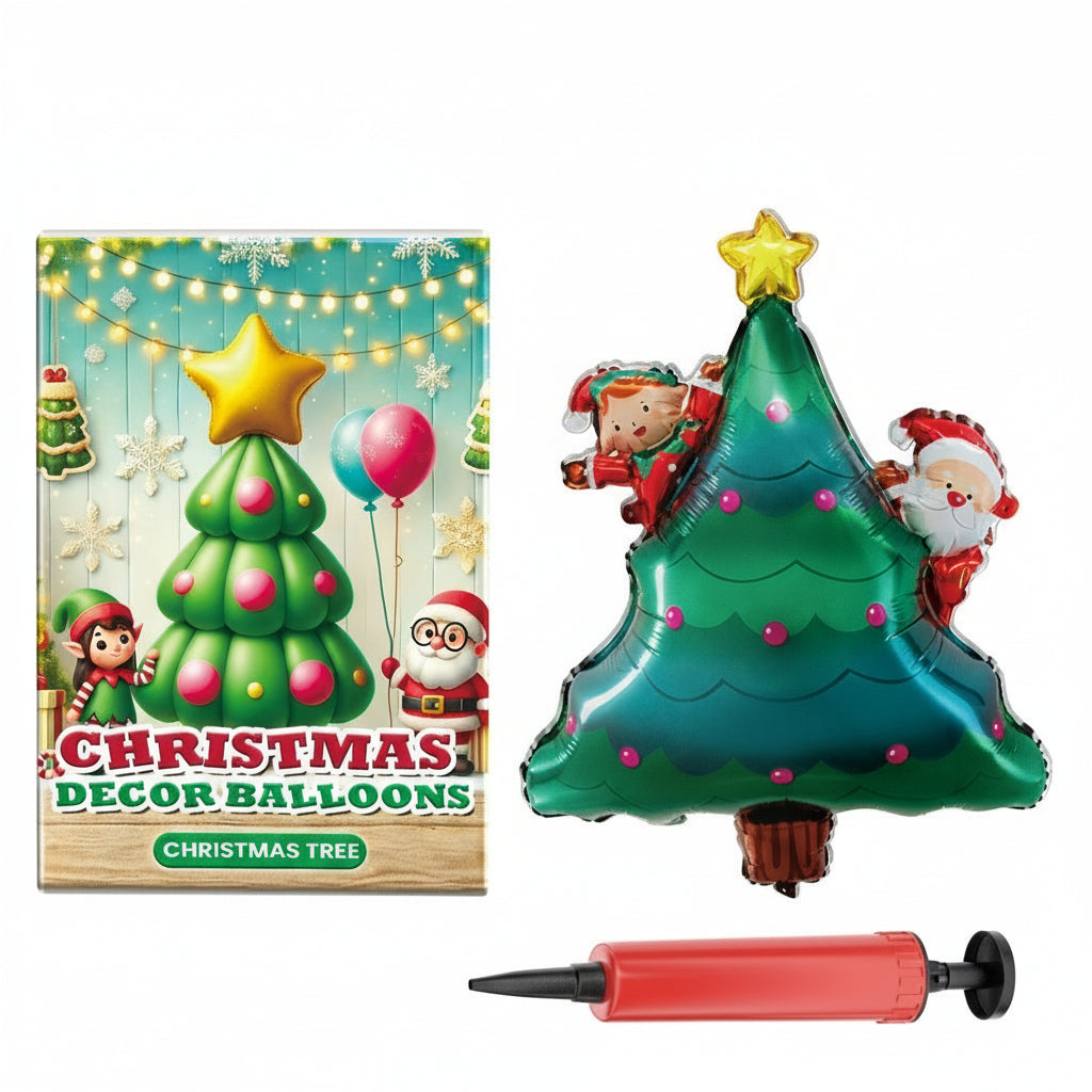 Dowmoo Christmas Balloons Balloon Standing Santa Claus Reindeer Christmas Tree Event Atmosphere Decoration