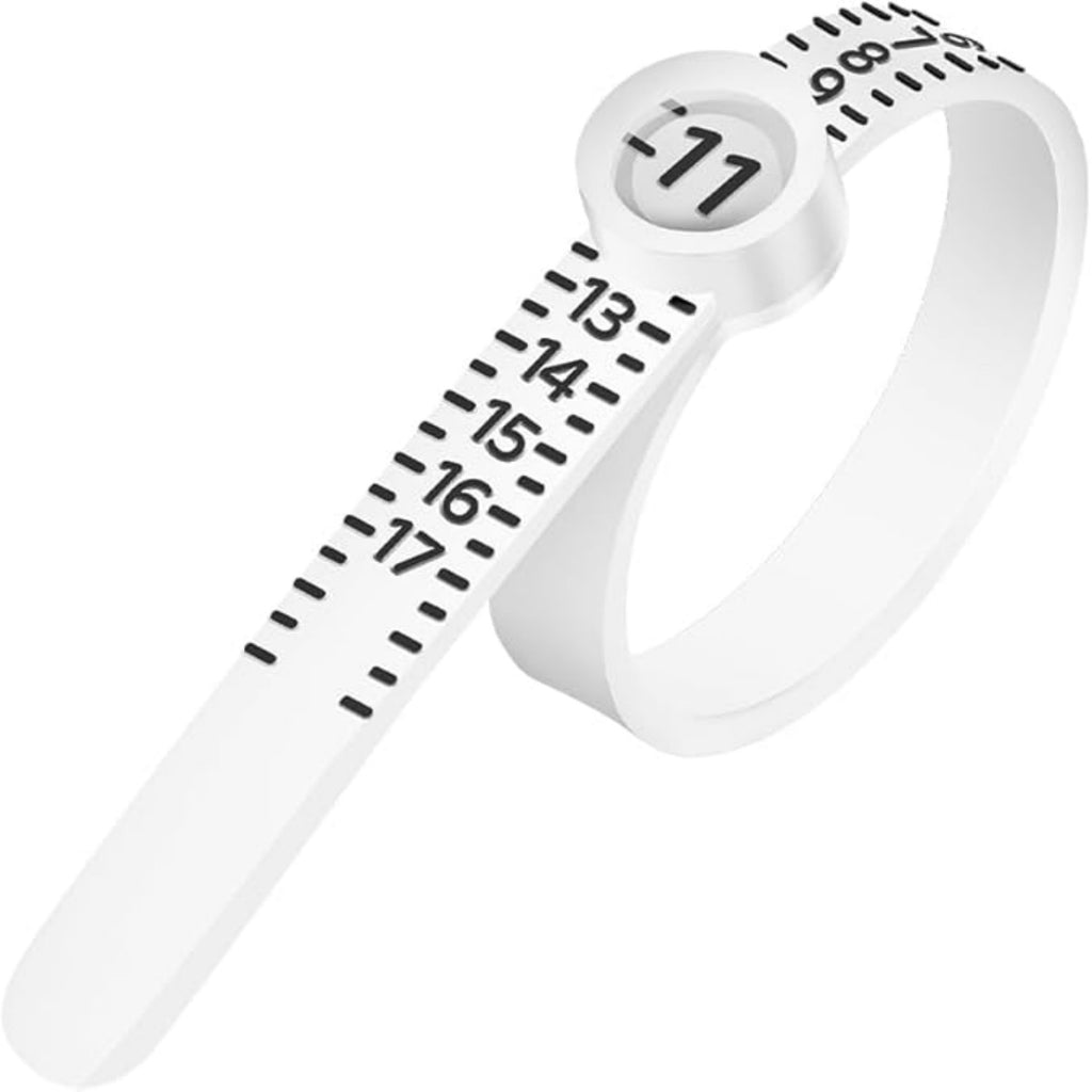AEELLEEA Reusable Finger Size Gauge Measure Tool Jewelry Sizing Tools with Magnifier 1-17 USA Rings Size，Plastic Ring measuring Tool